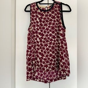 Madewell Silk Red Floral Shirt